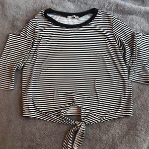 black and white striped long sleeve